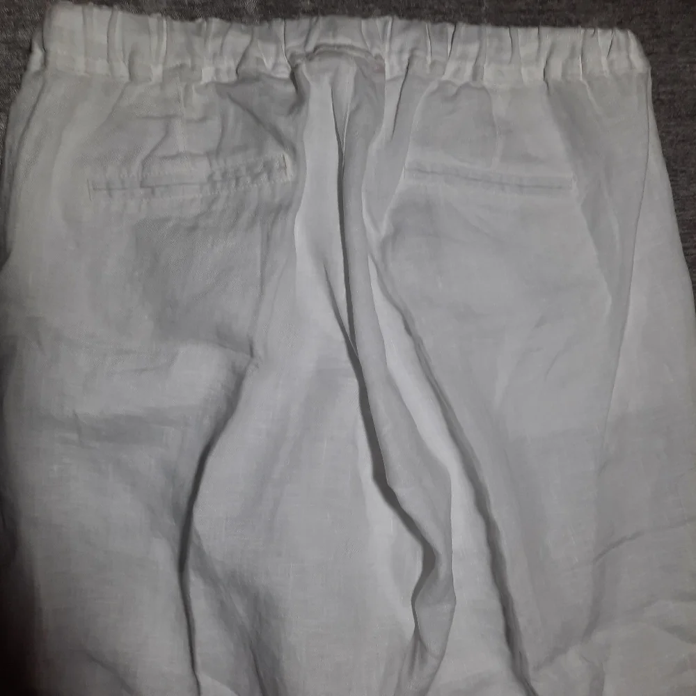 Fresh Produce 'Expedition' White Linen Wide Leg Crop/Capri NWT SZ S - Picture 7 of 7